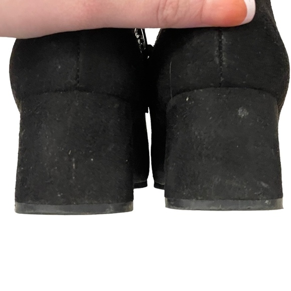 Zara Ultra High Black Clock Heel Knee High Boot US 5 - Picture 4 of 10